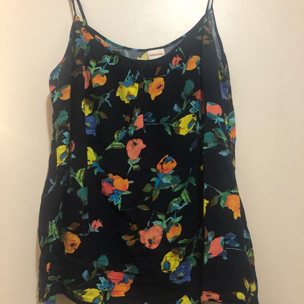 Merona Floral Spagetti Strap Top